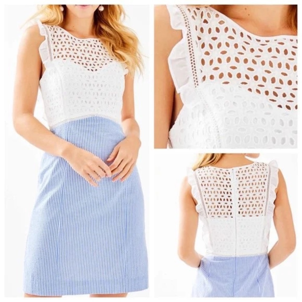 Lilly Pulitzer Maya Blue Seersucker Dress